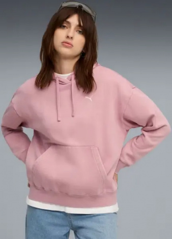 Худі жіноче Puma ESSENTIALS ELEVATED RELAXED WASH світло-рожеве 68810365