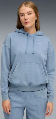 Худі жіноче Puma ESSENTIALS ELEVATED RELAXED WASH блакитне 68810334