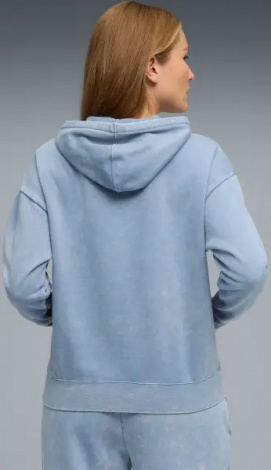 Худі жіноче Puma ESSENTIALS ELEVATED RELAXED WASH блакитне 68810334
