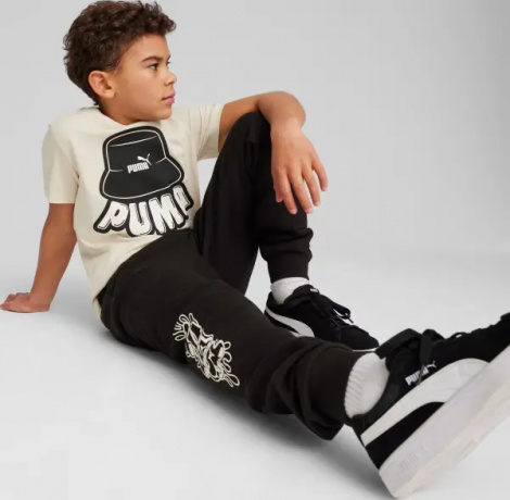 Футболка подростковая Puma ESSENTIALS MID 90S бежевая 679720-87
