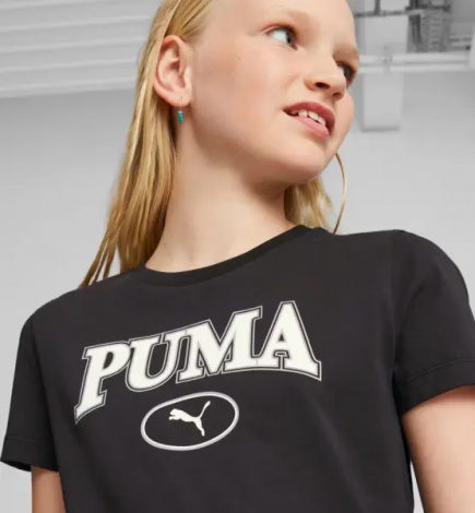 Футболка підліткова Puma SQUAD чорна 676441-01