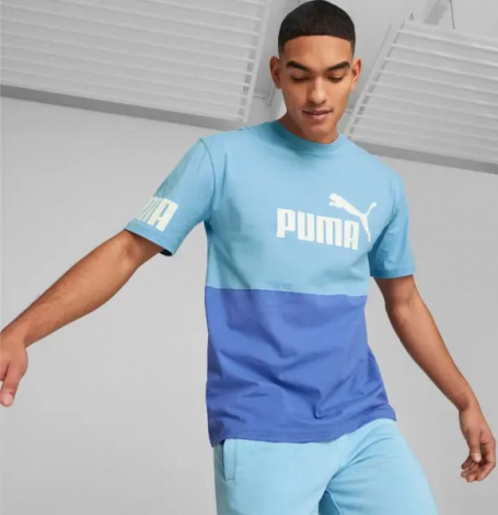 Футболка Puma POWER COLORBLOCK блакитно-синя 673321-93
