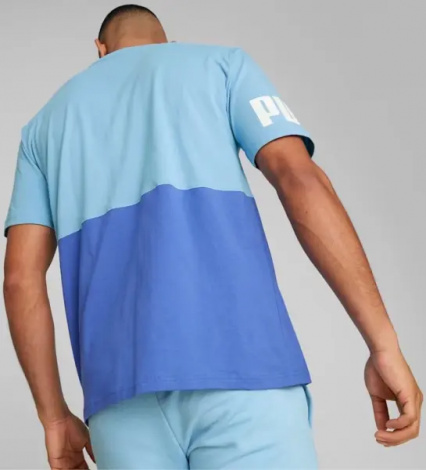 Футболка Puma POWER COLORBLOCK блакитно-синя 673321-93