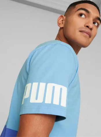 Футболка Puma POWER COLORBLOCK блакитно-синя 673321-93