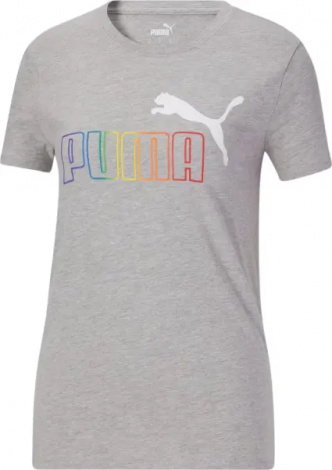Футболка жіноча Puma RAINBOW LOGO GRAPHIC сіра 670513-04
