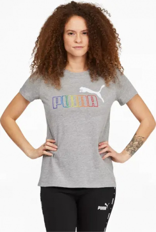 Футболка жіноча Puma RAINBOW LOGO GRAPHIC сіра 670513-04