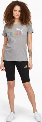 Футболка жіноча Puma RAINBOW LOGO GRAPHIC сіра 670513-04