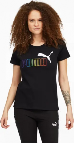 Футболка жіноча Puma RAINBOW LOGO GRAPHIC чорна 670513-01