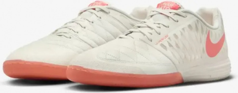 Футзалки (бампы) Nike LUNAR GATO II бело-коралловые 580456-011
