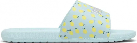Шлепанцы детские Puma COOL CAT 2.0 LEMON бирюзово-лимонные 395655-02