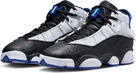 Кросівки баскетбольні підліткові Nike JORDAN 6 RINGS біло-чорно-сині 323419-142