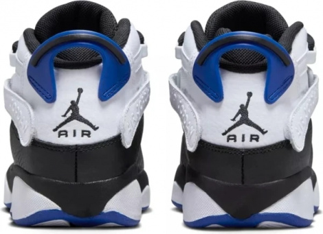 Кросівки баскетбольні підліткові Nike JORDAN 6 RINGS біло-чорно-сині 323419-142