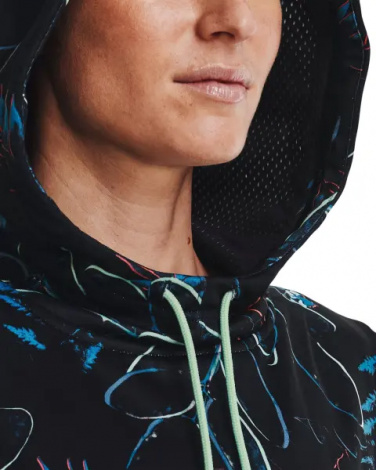 Худі жіноче Under Armour ARMOUR FLEECE PRINTED чорно-синьо-червоно-біле 1367705-001