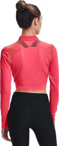 Лонгслів жіночий Under Armour HEATGEAR® CROP MOCK NECK TOP кораловий 1365760-819
