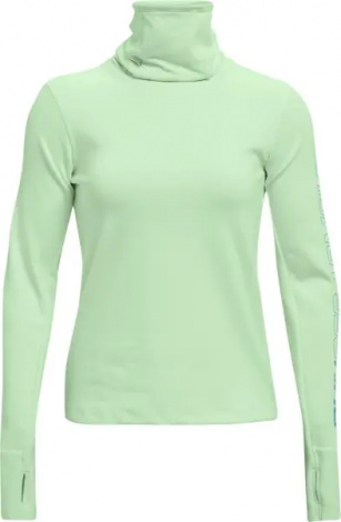 Світшот для бігу жіночий Under Armour EMPOWERED FUNNEL NECK салатовий 1365636-335