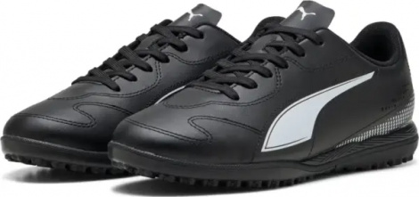 Сороконожки (шиповки) детские Puma VITORIA II TT JR черно-белые 108504-01