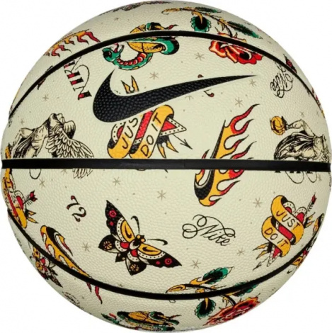 Баскетбольный мяч Nike BASKETBALL 8P PRM ENERGY DEFLATED бежево-красно-зеленый