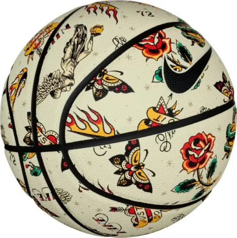 Баскетбольный мяч Nike BASKETBALL 8P PRM ENERGY DEFLATED бежево-красно-зеленый