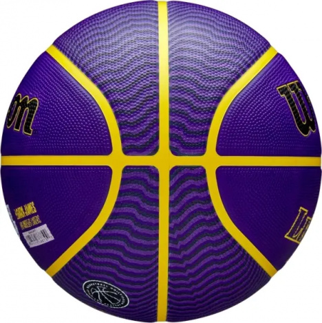 Баскетбольний м'яч Wilson NBA PLAYER ICON OUTDOOR LEBRON JAMES фіолетово-жовтий