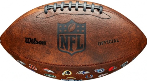 М'яч для американського футболу Wilson NFL JR JR THROWBACK FB 32 TEAM LOGO коричневий