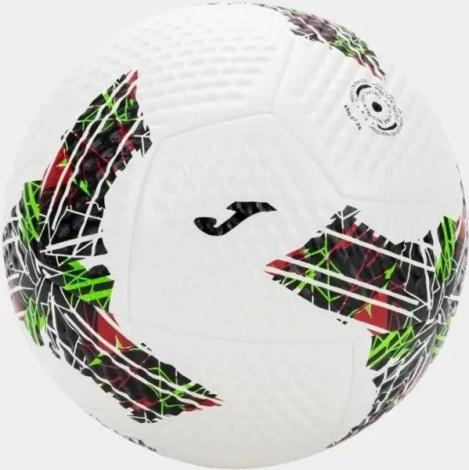 Футбольний м'яч Joma GIOCO III біло-чорно-червоно-салатовий