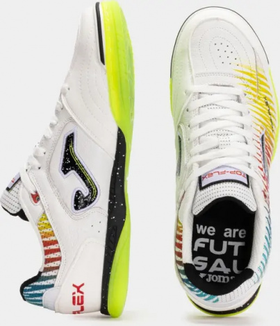 Футзалки (бампи) Joma TOP FLEX біло-блакитно-червоно-жовті TOPW2576IN