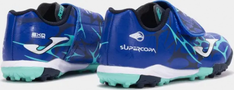 Сороконожки (шиповки) детские Joma SUPER COPA сине-бирюзовые SCJW2504TFV