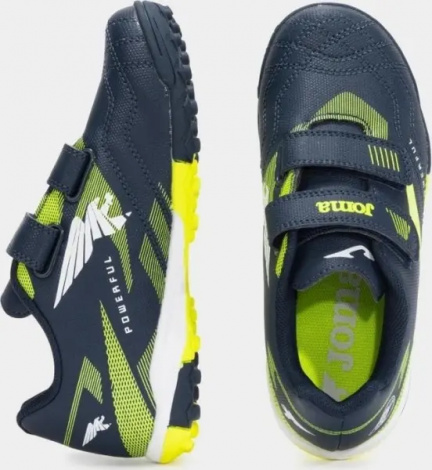 Сороконожки (шиповки) детские Joma POWERFULL темно-сине-лимонные POJW2503TFV