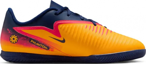 Футзалки (бампы) детские Nike JR PHANTOM 6 LOW CLUB 'ERLING HAALAND' IC EH оранжево-красно-темно-синие IH1803-800