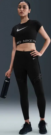 Топ женский Nike PRO DRI-FIT SHORT-SLEEVE CROPPED черный HV3673-010