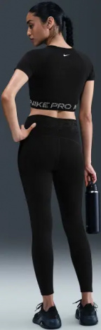 Топ женский Nike PRO DRI-FIT SHORT-SLEEVE CROPPED черный HV3673-010