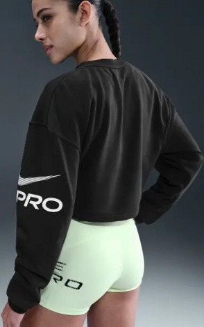 Свитшот женский Nike PRO DRI-FIT FRENCH TERRY черный HV3591-010