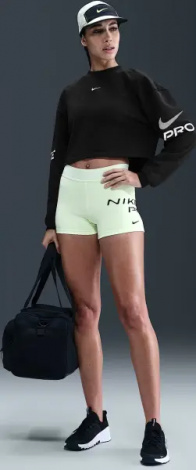 Свитшот женский Nike PRO DRI-FIT FRENCH TERRY черный HV3591-010