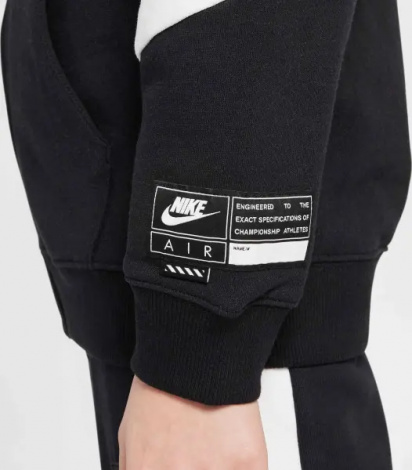 Толстовка підліткова Nike AIR FLEECE чорно-біла HV1219-010