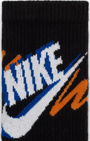 Шкарпетки Nike EVERYDAY PLUS CREW SOCKS чорні, сині (3 пари) HJ9339-902