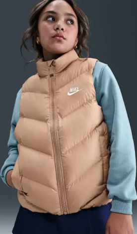 Жилетка підліткова Nike SPORTSWEAR ALL DAY PLAY THERMA-FIT LOOSE-FIT PUFFER світло-коричнева HJ2537-200