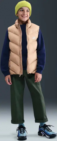 Жилетка підліткова Nike SPORTSWEAR ALL DAY PLAY THERMA-FIT LOOSE-FIT PUFFER світло-коричнева HJ2537-200