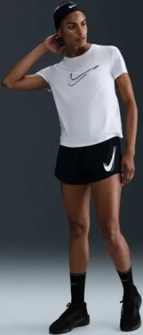 Футболка для бігу жіноча Nike ONE SWOOSH DRI-FIT біла HJ2204-100