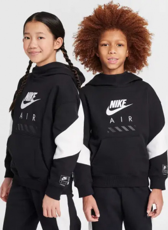 Спортивний костюм підлітковий Nike AIR FLEECE чорно-білий HF8812-010__HF8811-010