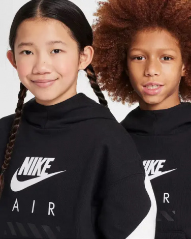 Спортивний костюм підлітковий Nike AIR FLEECE чорно-білий HF8812-010__HF8811-010