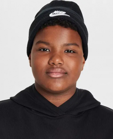 Шапка підліткова Nike PEAK BEANIE чорна HF5498-010