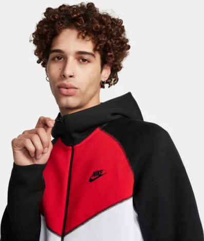 Спортивный костюм Nike SPORTSWEAR TECH FLEECE WINDRUNNER красно-бело-черный FZ4709-100__FZ4710-657
