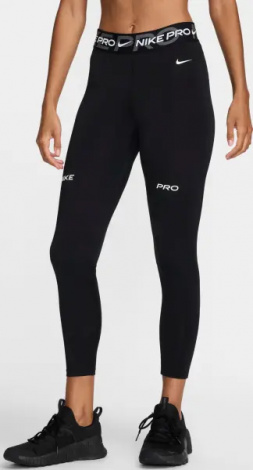 Лосины женские Nike PRO MID-RISE 7/8 GRAPHIC черные FV7397-010