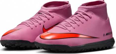 Сороконожки (шиповки) детские Nike JR MERCURIAL SUPERFLY 10 CLUB TF розово-красные FQ8313-600