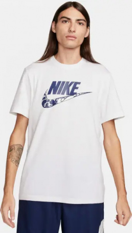 Футболка Nike SPORTSWEAR бело-темно-синяя FQ8034-100