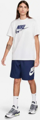 Футболка Nike SPORTSWEAR бело-темно-синяя FQ8034-100