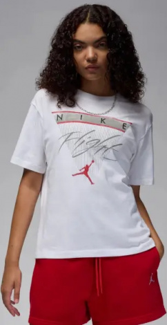 Футболка жіноча Nike JORDAN FLIGHT HERITAGE GRAPHIC біла FQ3240-100