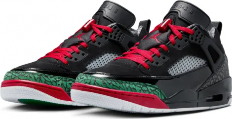 Кроссовки Nike JORDAN SPIZIKE LOW черно-красно-зеленые FQ1759-060