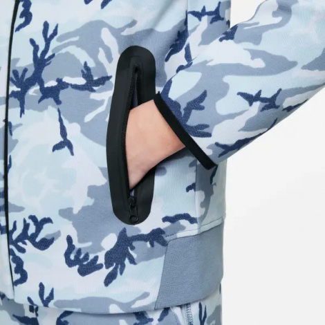 Толстовка підліткова Nike TECH FLEECE CAMO блакитно-синя FN9118-493