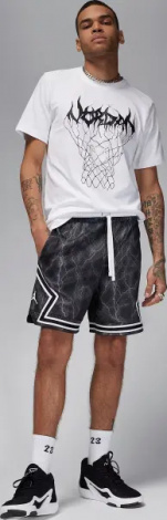 Шорты Nike JORDAN SPORT DRI-FIT DIAMOND черно-белые FN5804-013